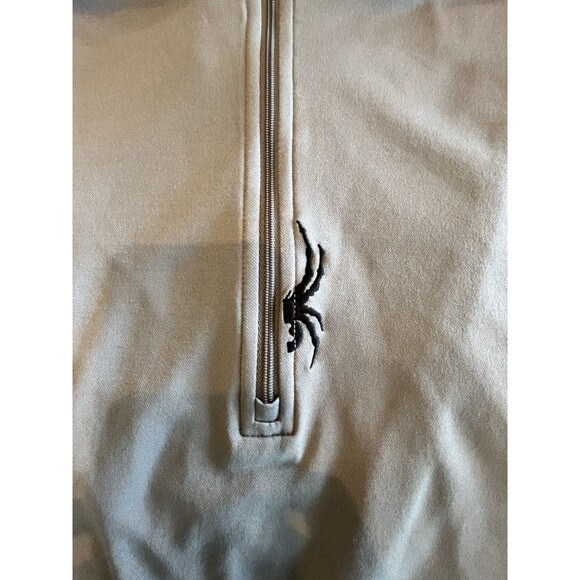 SPYDER WEB 1/4 Zip Pullover Long Sleeve Mens Shirt Sz Large Greys - Picture 7 of 8